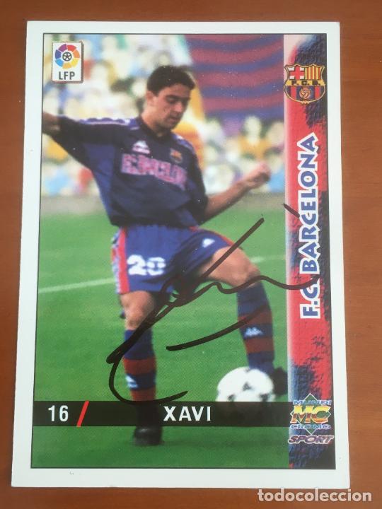 Sports collectibles: xavi hernandez barcelona cromo rookie liga 98 99 con firma autografo original
