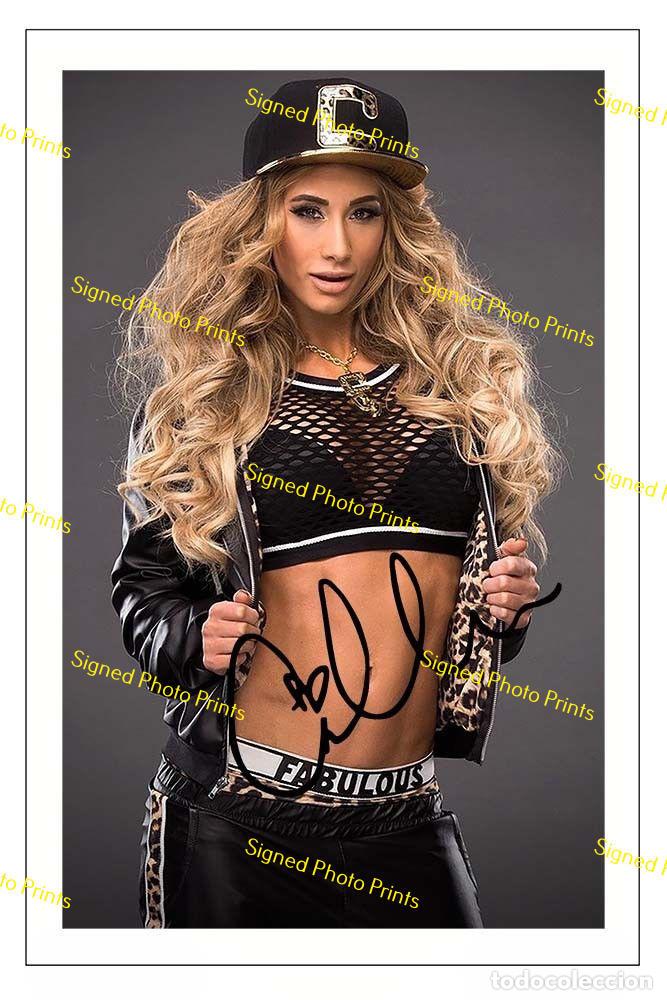 Sammelleidenschaft Sport: WWE CARMELLA - FOTO FIRMADA FIRMA IMPRESA - ENV&Iacute;O GRATIS
