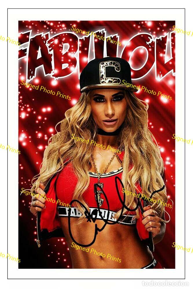 Sammelleidenschaft Sport: WWE CARMELLA - FOTO FIRMADA FIRMA IMPRESA - ENV&Iacute;O GRATIS