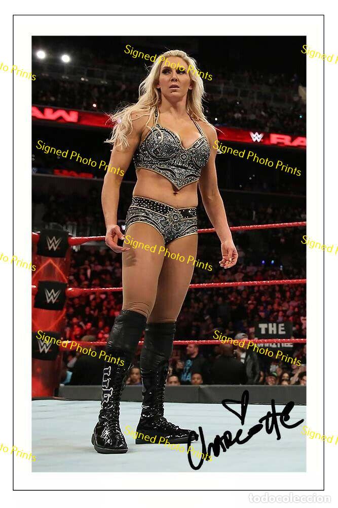 Sammelleidenschaft Sport: WWE CHARLOTTE FLAIR - FOTO FIRMADA FIRMA IMPRESA - ENV&Iacute;O GRATIS