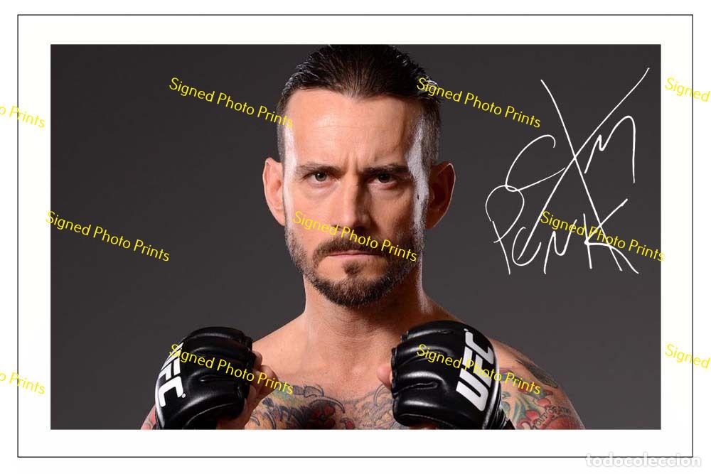 Sammelleidenschaft Sport: WWE CM PUNK - FOTO FIRMADA FIRMA IMPRESA - ENV&Iacute;O GRATIS