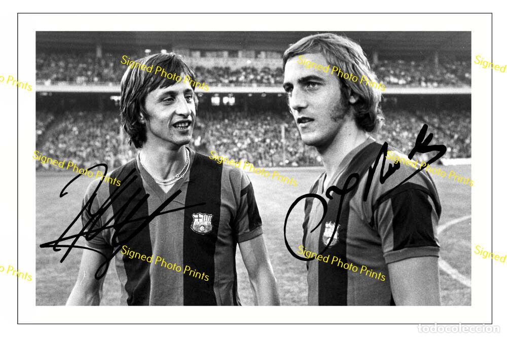 Aut) Fc Barcelona Autografo De Johan Cruyff Añ - Comprar Autógrafos En