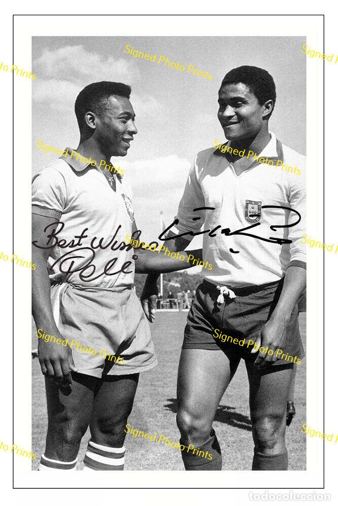 Sammelleidenschaft Sport: PELE & EUSEBIO &rdquo;BRASIL&rdquo; - FOTO FIRMADA - FIRMA IMPRESA - ENV&Iacute;O GRATIS