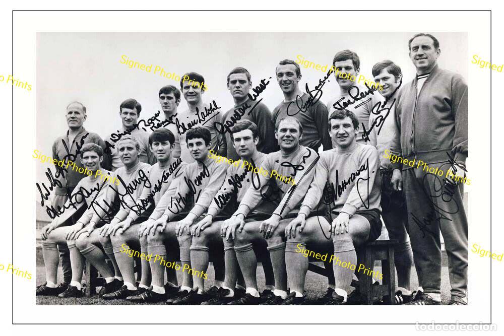 Sammelleidenschaft Sport: EVERTON 1968 - FOTO FIRMADA - FIRMA IMPRESA - ENV&Iacute;O GRATIS