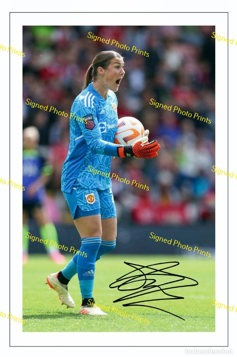 Sammelleidenschaft Sport: MARY EARPS &rdquo;MANCHESTER UNITED&rdquo; - FOTO FIRMADA - FIRMA IMPRESA - ENV&Iacute;O GRATIS
