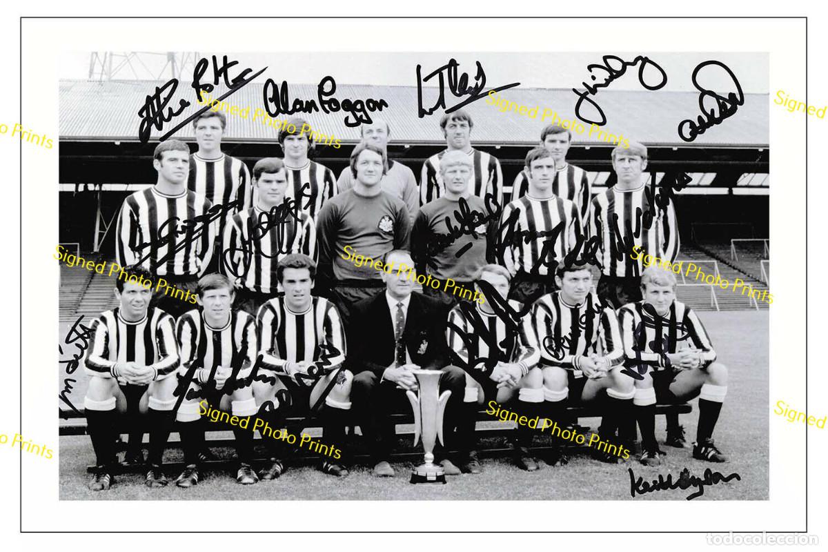 Sammelleidenschaft Sport: NEWCASTLE UNITED 1969 - FOTO FIRMADA - FIRMA IMPRESA - ENV&Iacute;O GRATIS