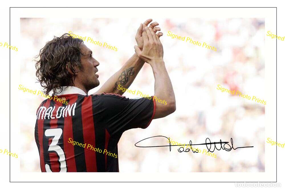 Sammelleidenschaft Sport: PAOLO MALDINI &rdquo;MILAN&rdquo; - FOTO FIRMADA - FIRMA IMPRESA - ENV&Iacute;O GRATIS