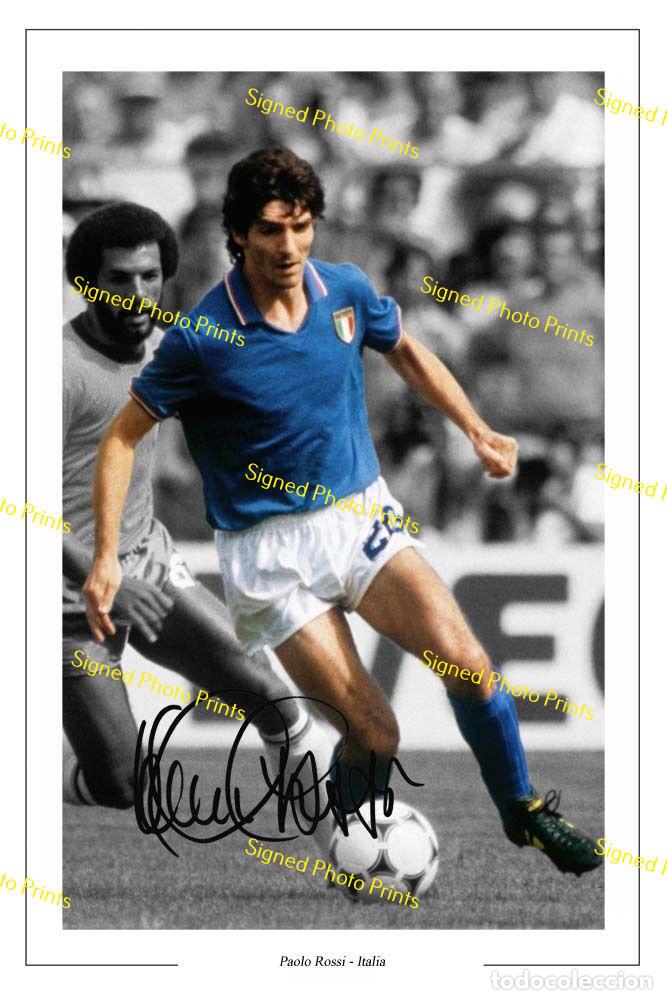 Sammelleidenschaft Sport: PAOLO ROSSI &rdquo;ITALIA MUNDIAL 1982&rdquo; - FOTO FIRMADA - FIRMA IMPRESA - ENV&Iacute;O GRATIS