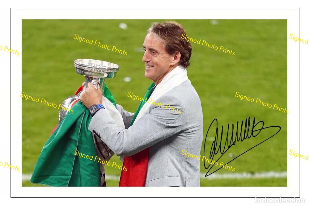 Sammelleidenschaft Sport: ROBERTO MANCINI &rdquo;ITALIA WINNER EURO 2021&rdquo; - FOTO FIRMADA - FIRMA IMPRESA - ENV&Iacute;O GRATIS
