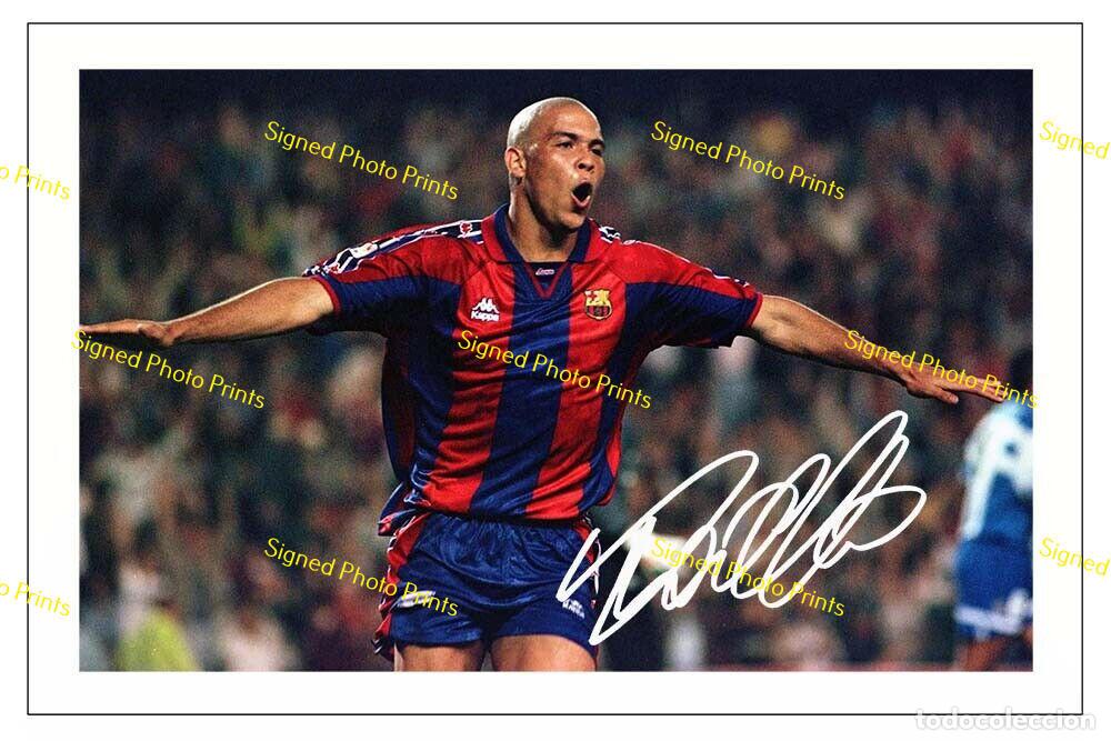 Sammelleidenschaft Sport: RONALDO &rdquo;BARCELONA&rdquo; - FOTO FIRMADA - FIRMA IMPRESA - ENV&Iacute;O GRATIS