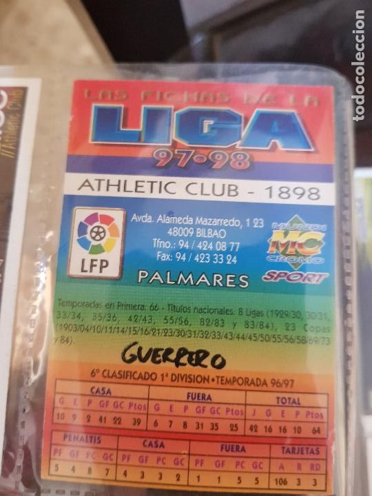 Coleccionismo deportivo: GUERRERO-ATLETIC BILBAO - Foto 2