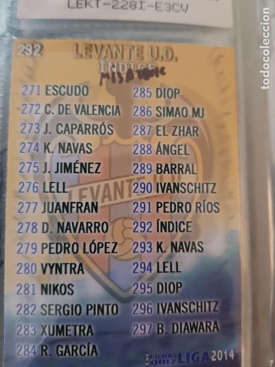 Coleccionismo deportivo: LEVANTE U.D.-MISA - Foto 2
