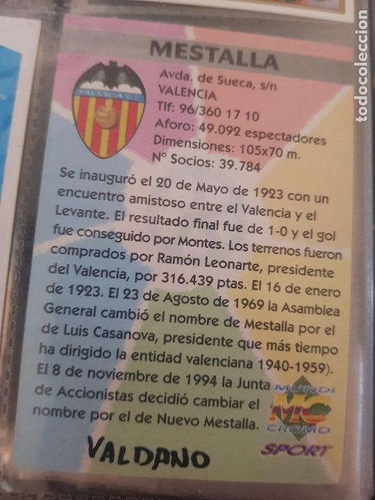 Coleccionismo deportivo: VALENCIA C.F.-VALDANO - Foto 2