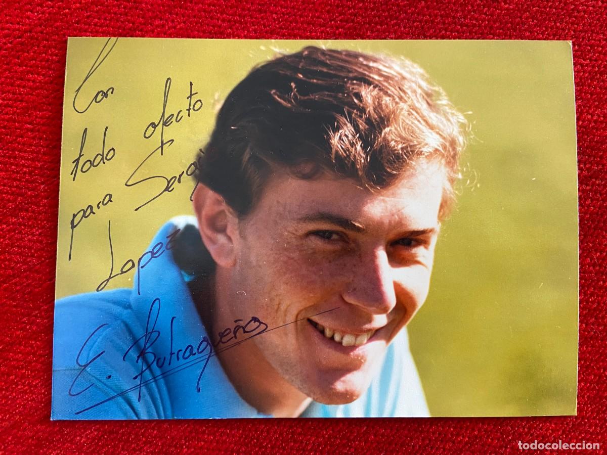 Sammelleidenschaft Sport: R24167 FOTO FOTOGRAFIA EMILIO BUTRAGUE&Ntilde;O EL BUITRE REAL MADRID FIRMA AUTOGRAFO
