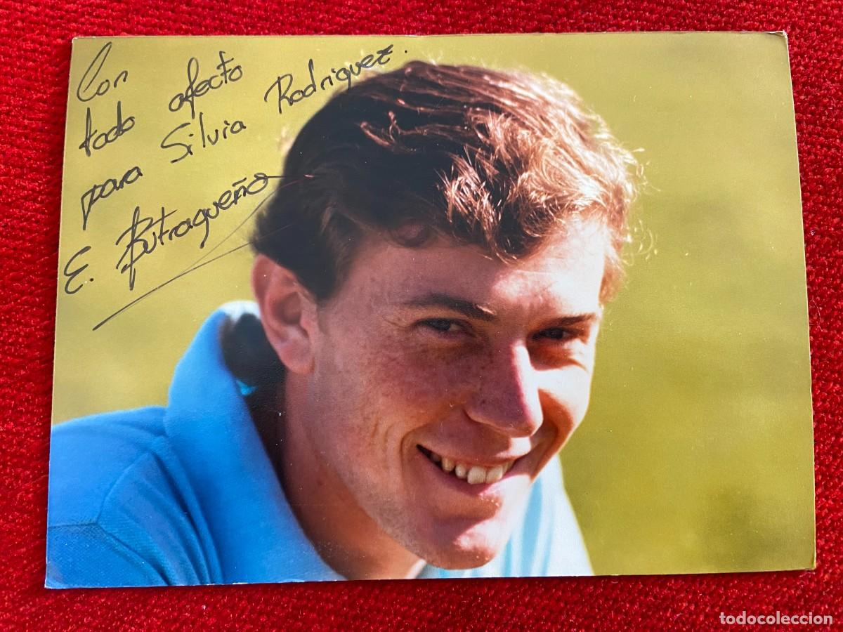Sammelleidenschaft Sport: R24170 FOTO FOTOGRAFIA EMILIO BUTRAGUE&Ntilde;O EL BUITRE REAL MADRID FIRMA AUTOGRAFO