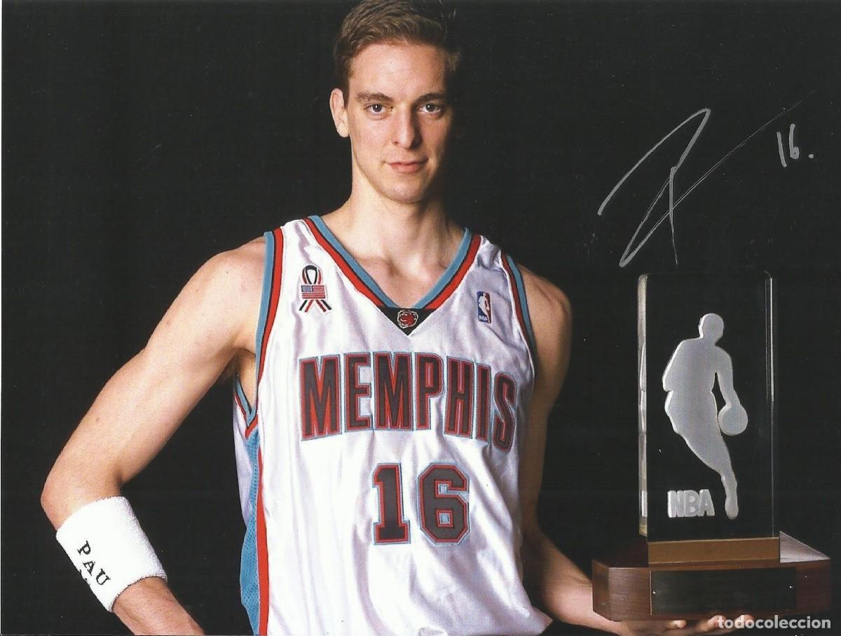 pau gasol. autógrafo, firma, autograph. fotogra - Buy Sport autographs on  todocoleccion