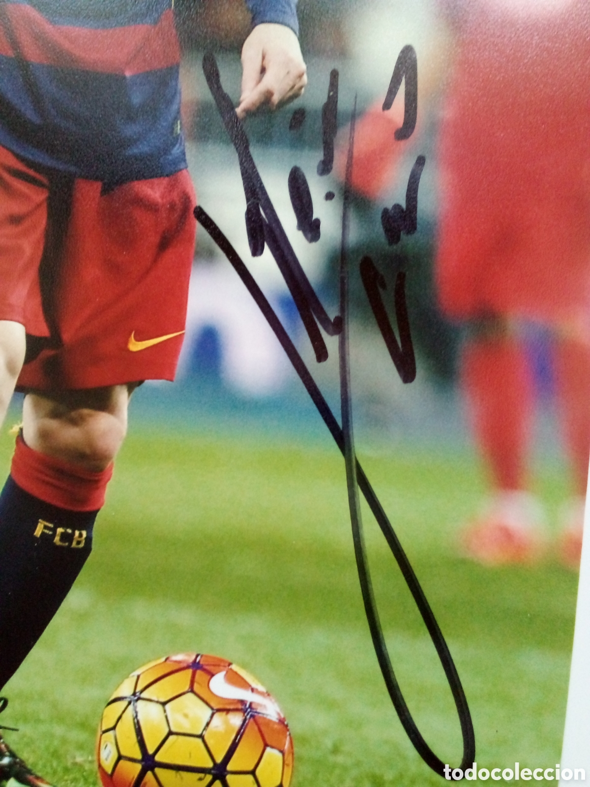 Coleccionismo deportivo: Firma original Messi COA autenticidad - Foto 2