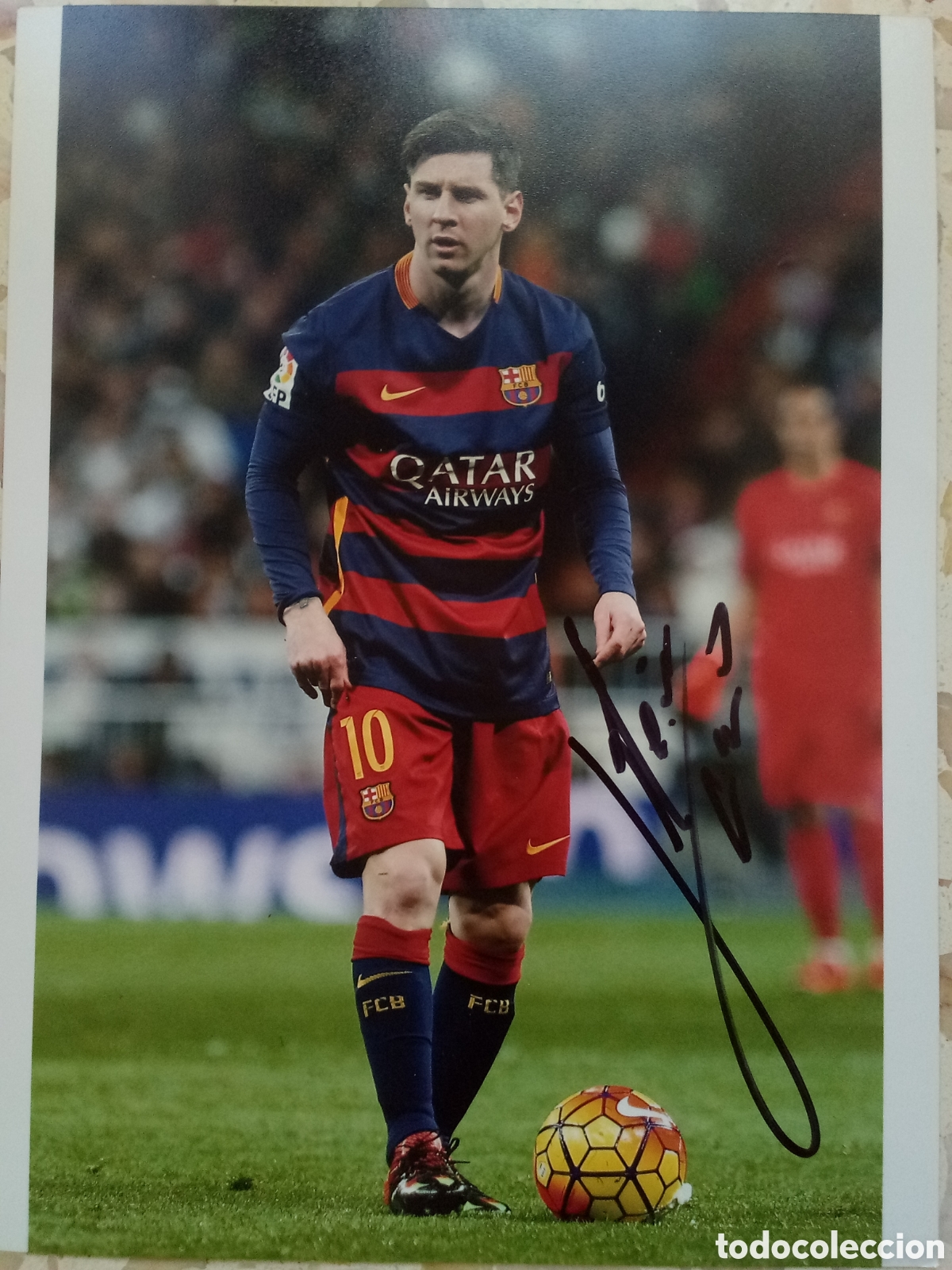 Coleccionismo deportivo: Firma original Messi COA autenticidad - Foto 1
