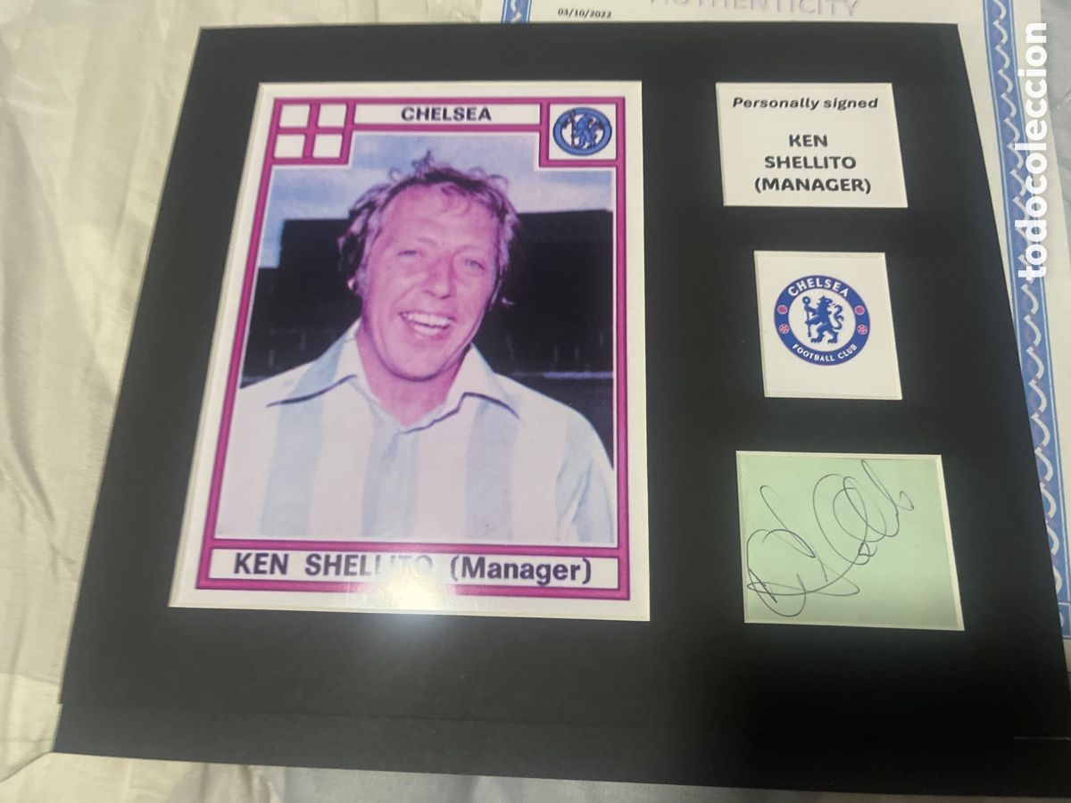 Coleccionismo deportivo: CHELSEA CF KEN SHELLITO AUTOGRAFO CON COA - Foto 2