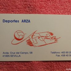 Coleccionismo deportivo: TARJETA DE VISITA DE LA LEYENDA DE FÚTBOL JUAN ARZA, ESCRITA POR ÉL EN 1995