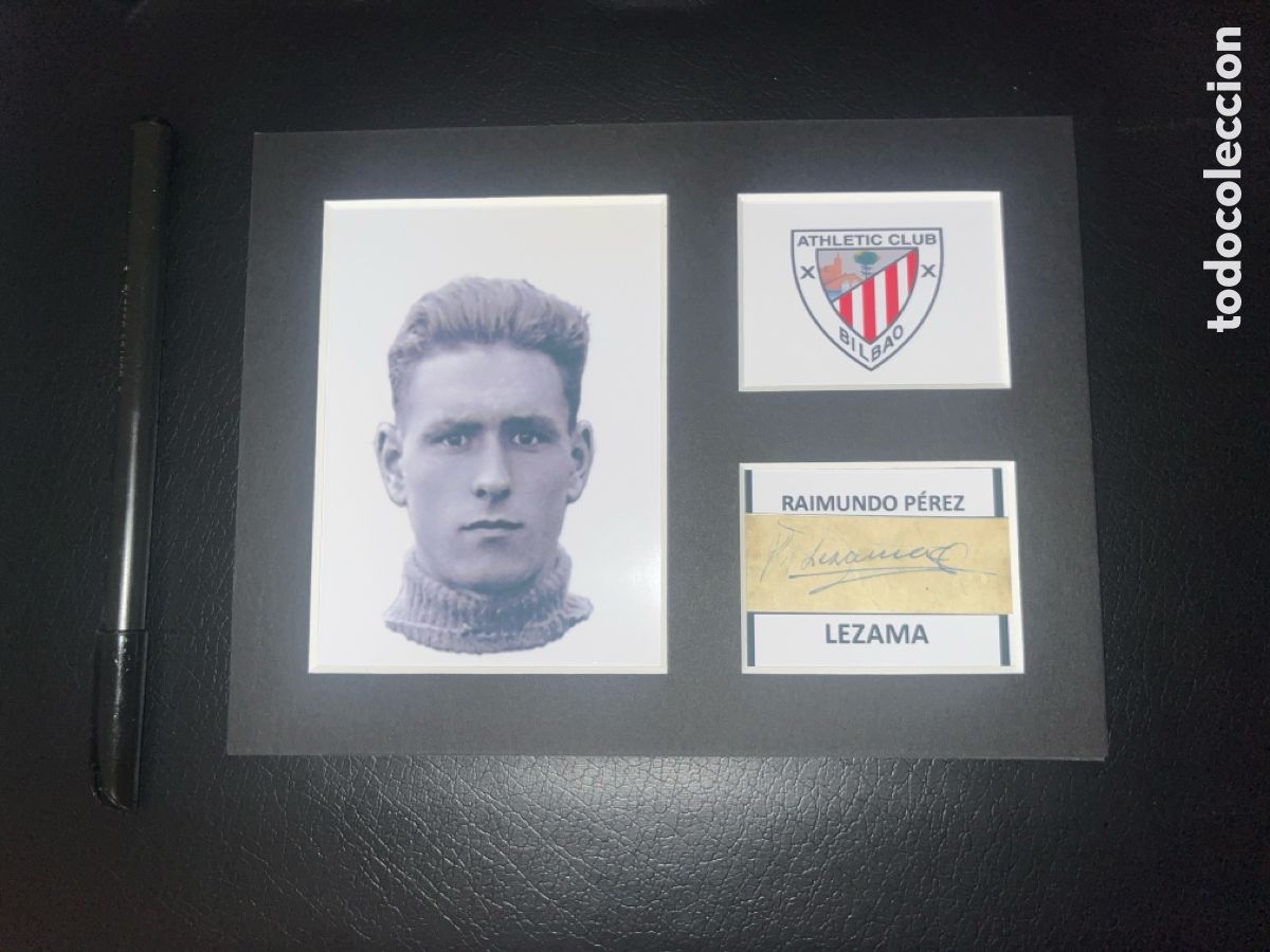 Coleccionismo deportivo: LEZAMA ATHLETIC BILBAO AUTOGRAFO CON COA - Foto 1