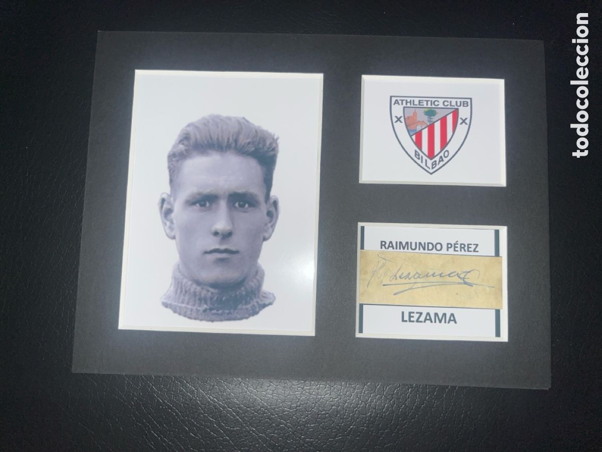 Coleccionismo deportivo: LEZAMA ATHLETIC BILBAO AUTOGRAFO CON COA - Foto 2