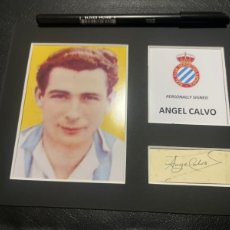 Coleccionismo deportivo: RCD ESPAÑOL ANGEL CALVO AUTOGRAFO CON COA AÑOS 40