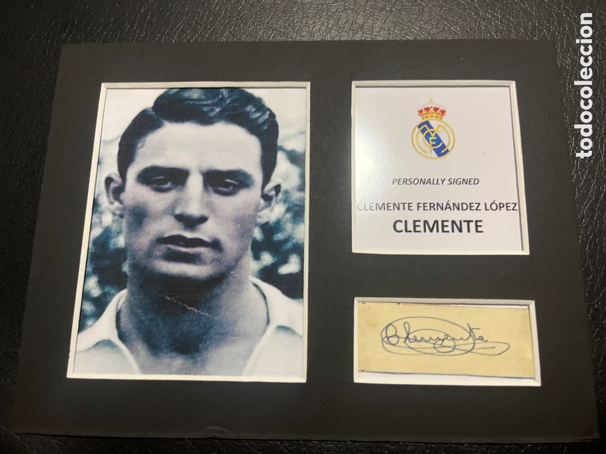 Coleccionismo deportivo: 1946 REAL MADRID CLEMENTE AUTOGRAFO CON COA - Foto 1