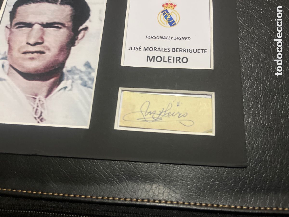 Coleccionismo deportivo: 1946 REAL MADRID MOLEIRO AUTOGRAFO CON COA - Foto 2