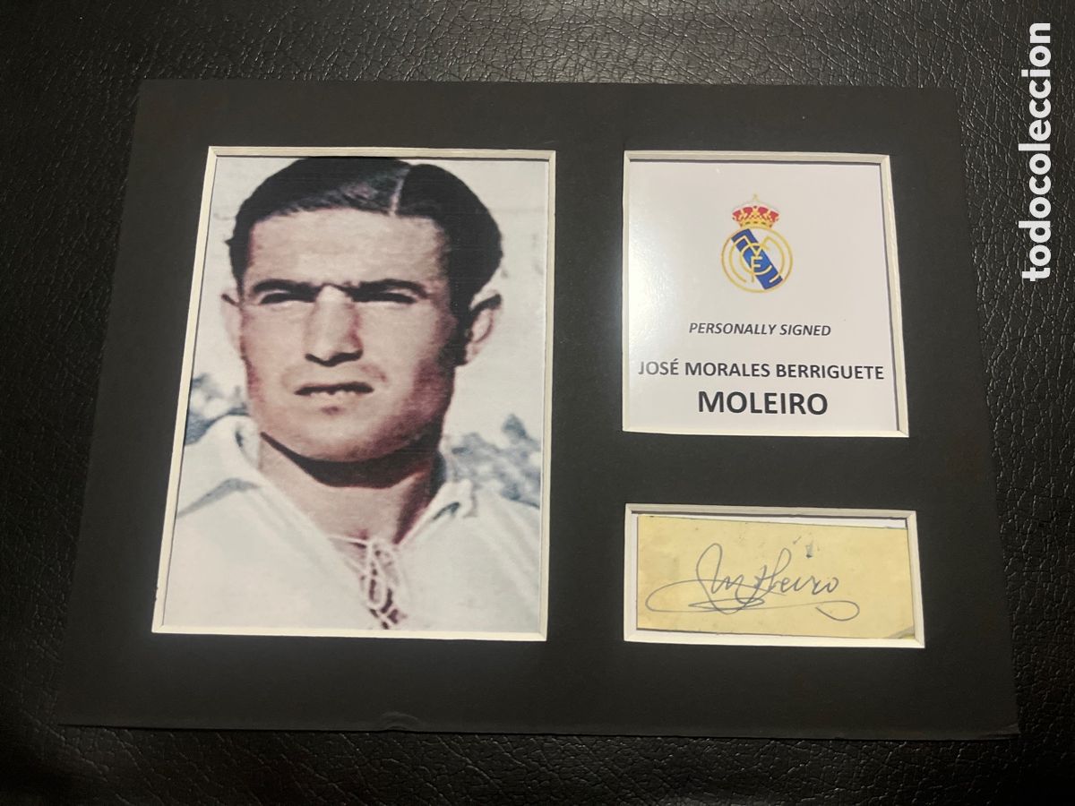 Coleccionismo deportivo: 1946 REAL MADRID MOLEIRO AUTOGRAFO CON COA - Foto 1