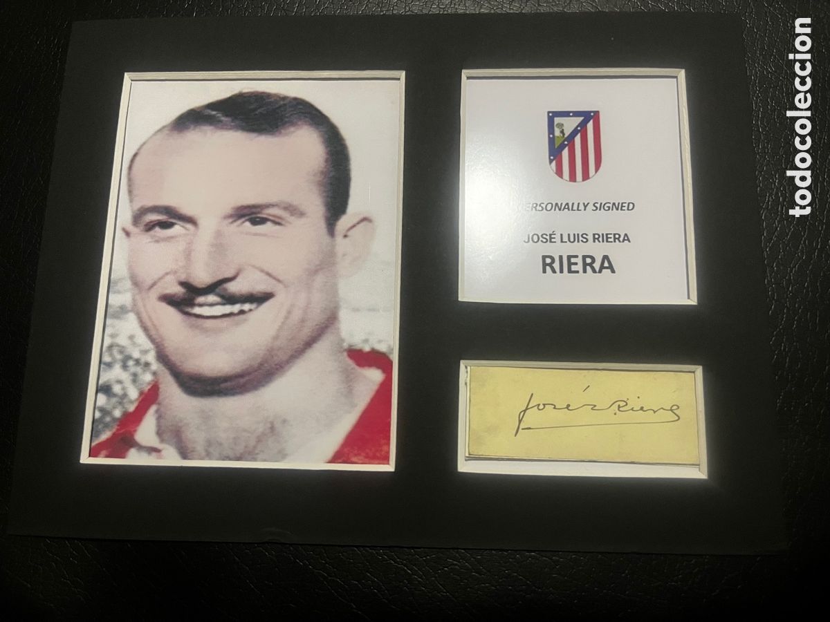 Coleccionismo deportivo: 1946 ATLETICO MADRID RIERA AUTOGRAFO CON COA - Foto 1