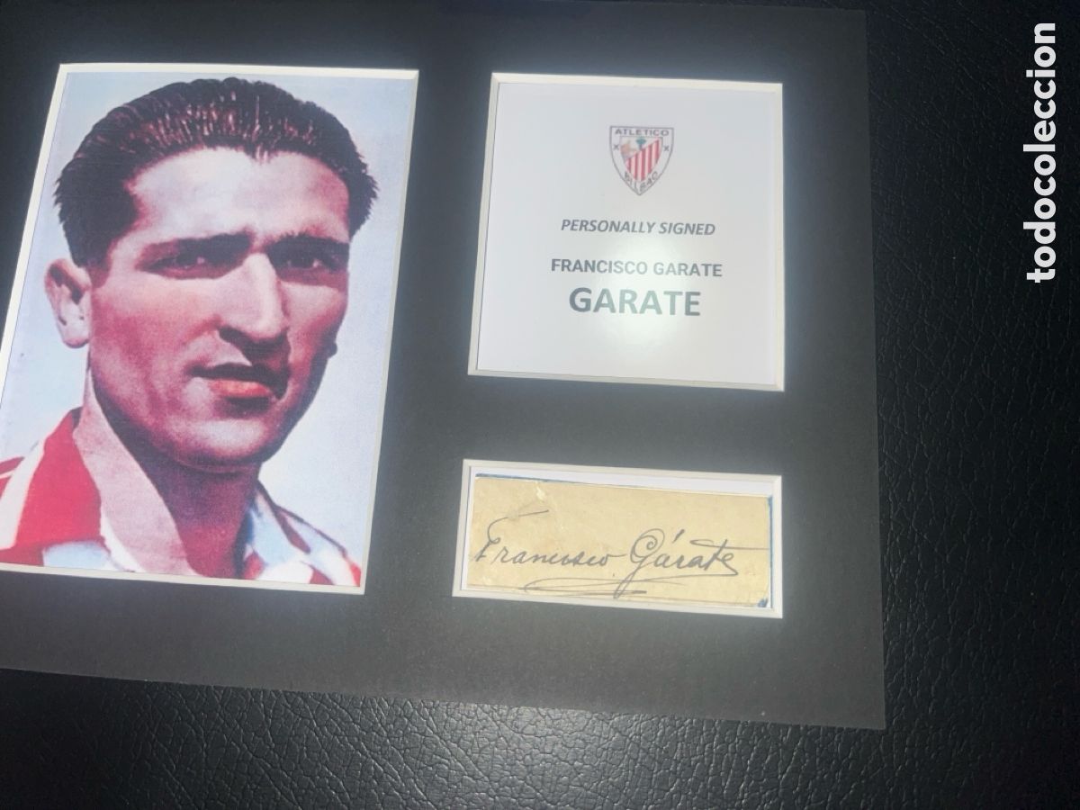 Coleccionismo deportivo: 1944 ATHLETICO DE BILBAO GARATE AUTOGRAFO CON COA - Foto 2