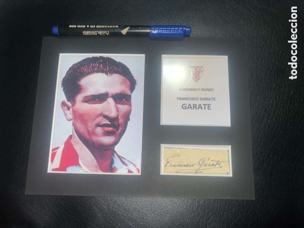 Coleccionismo deportivo: 1944 ATHLETICO DE BILBAO GARATE AUTOGRAFO CON COA - Foto 1