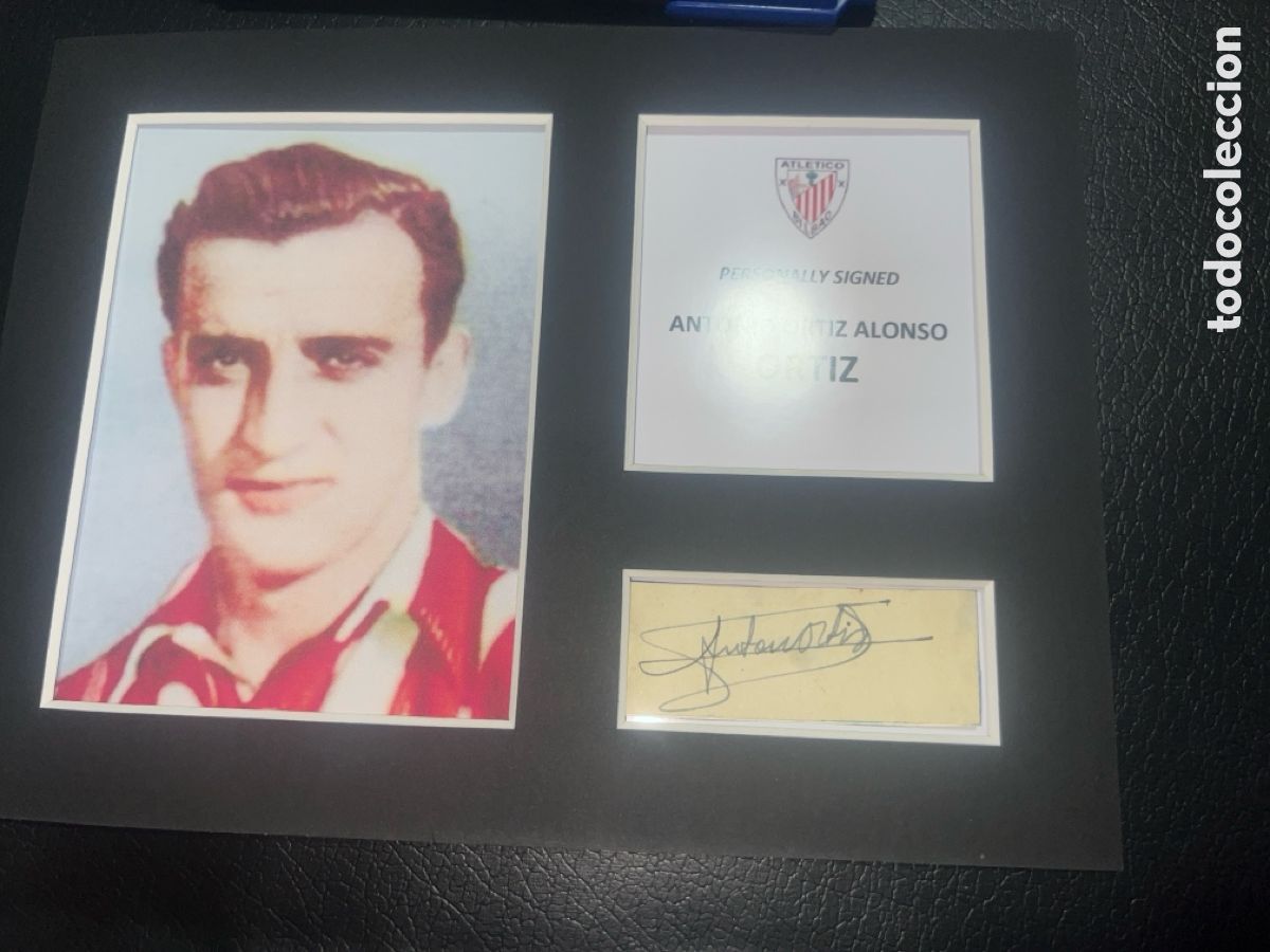 Coleccionismo deportivo: 1944 ATHLETICO DE BILBAO ORTIZ AUTOGRAFO CON COA - Foto 2