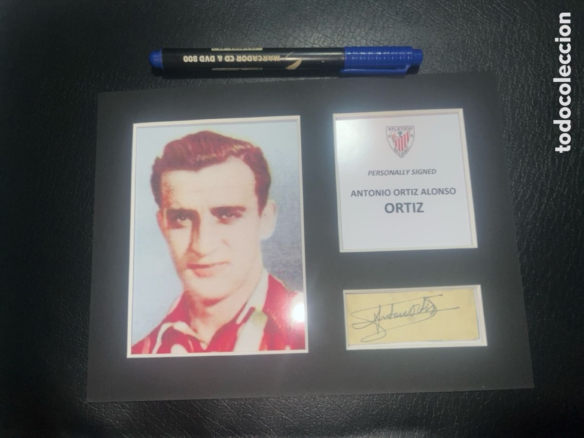 Coleccionismo deportivo: 1944 ATHLETICO DE BILBAO ORTIZ AUTOGRAFO CON COA - Foto 1