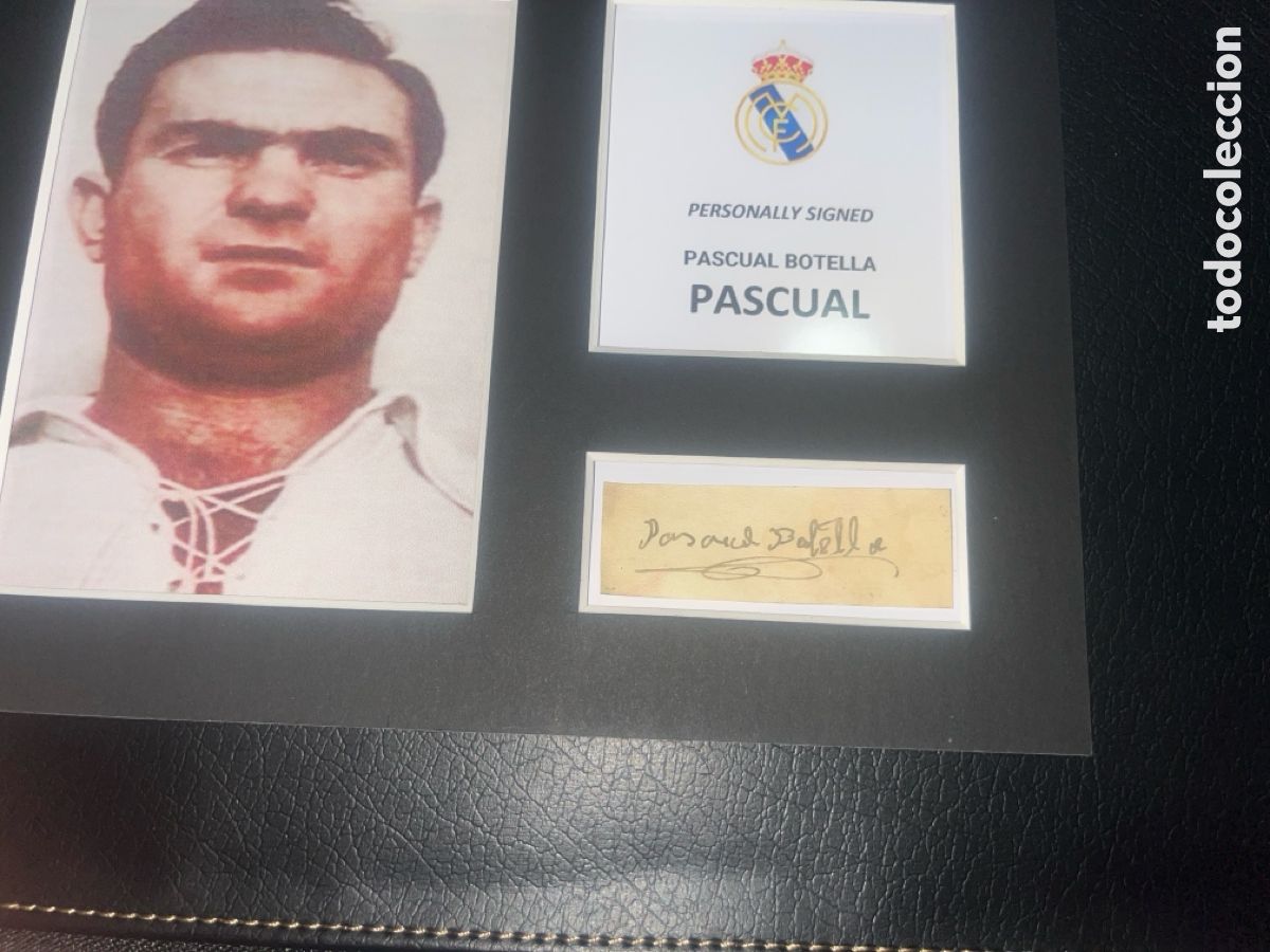 Coleccionismo deportivo: 1944 REAL MADRID BOTELLA AUTOGRAFO CON COA - Foto 2