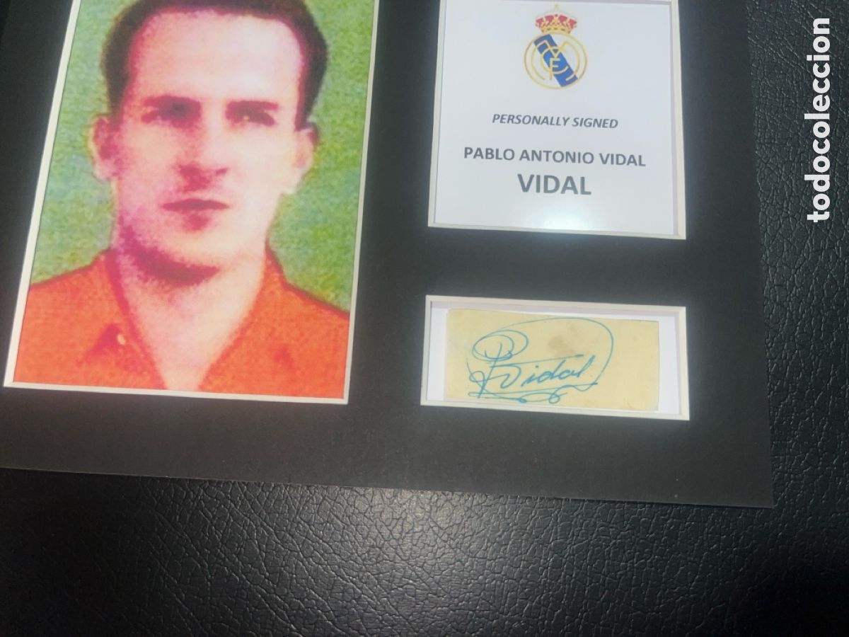 Coleccionismo deportivo: 1944 REAL MADRID VIDAL AUTOGRAFO CON COA - Foto 2