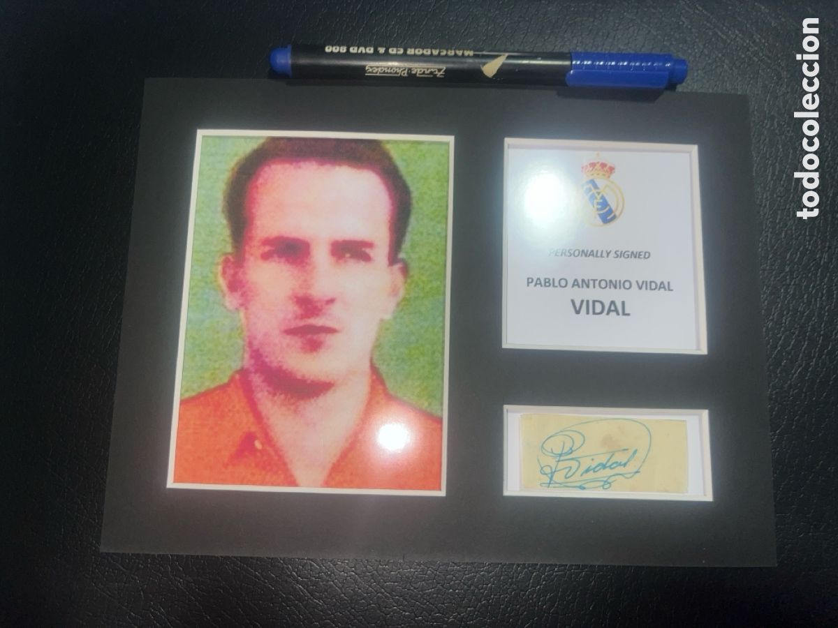Coleccionismo deportivo: 1944 REAL MADRID VIDAL AUTOGRAFO CON COA - Foto 1