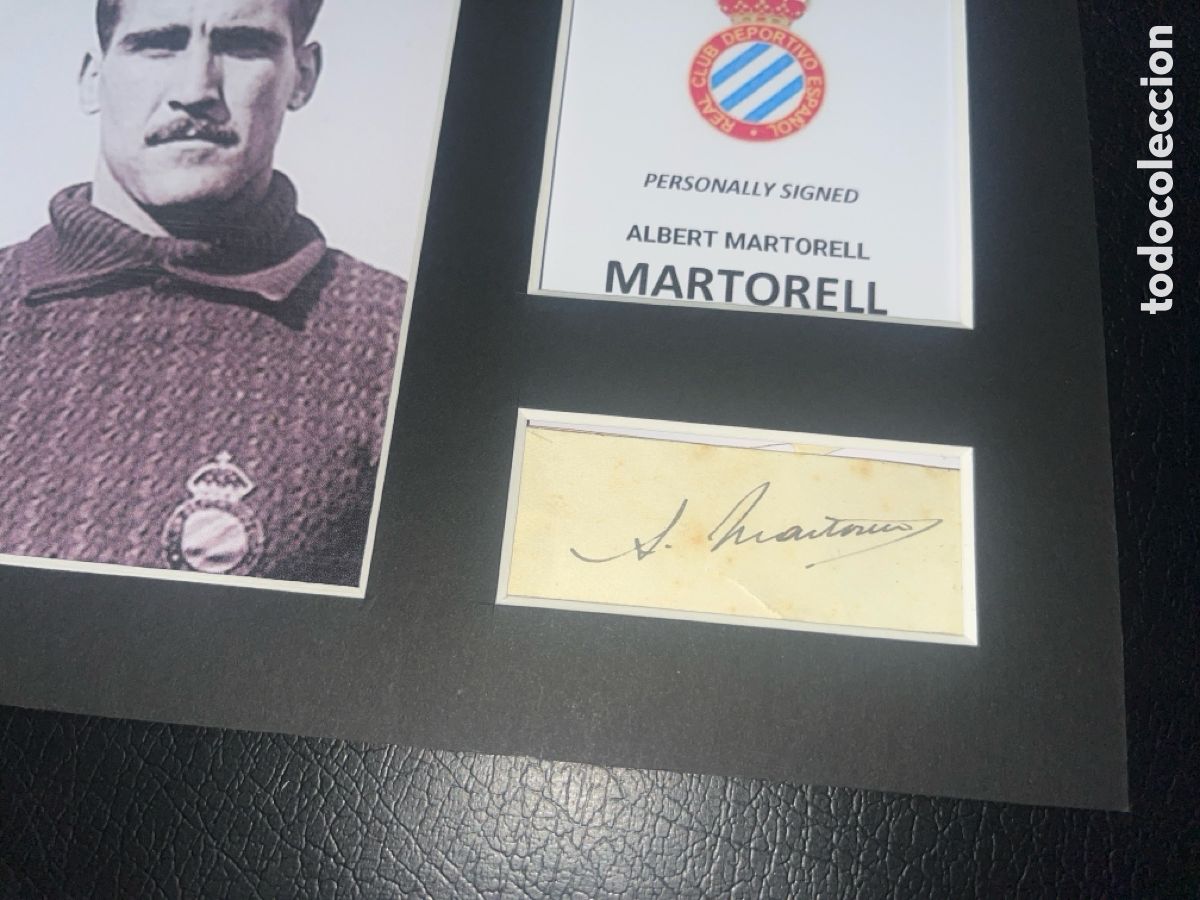 Coleccionismo deportivo: 1947 RCD ESPA&Ntilde;OL MARTORELL AUTOGRAFO CON COA - Foto 2