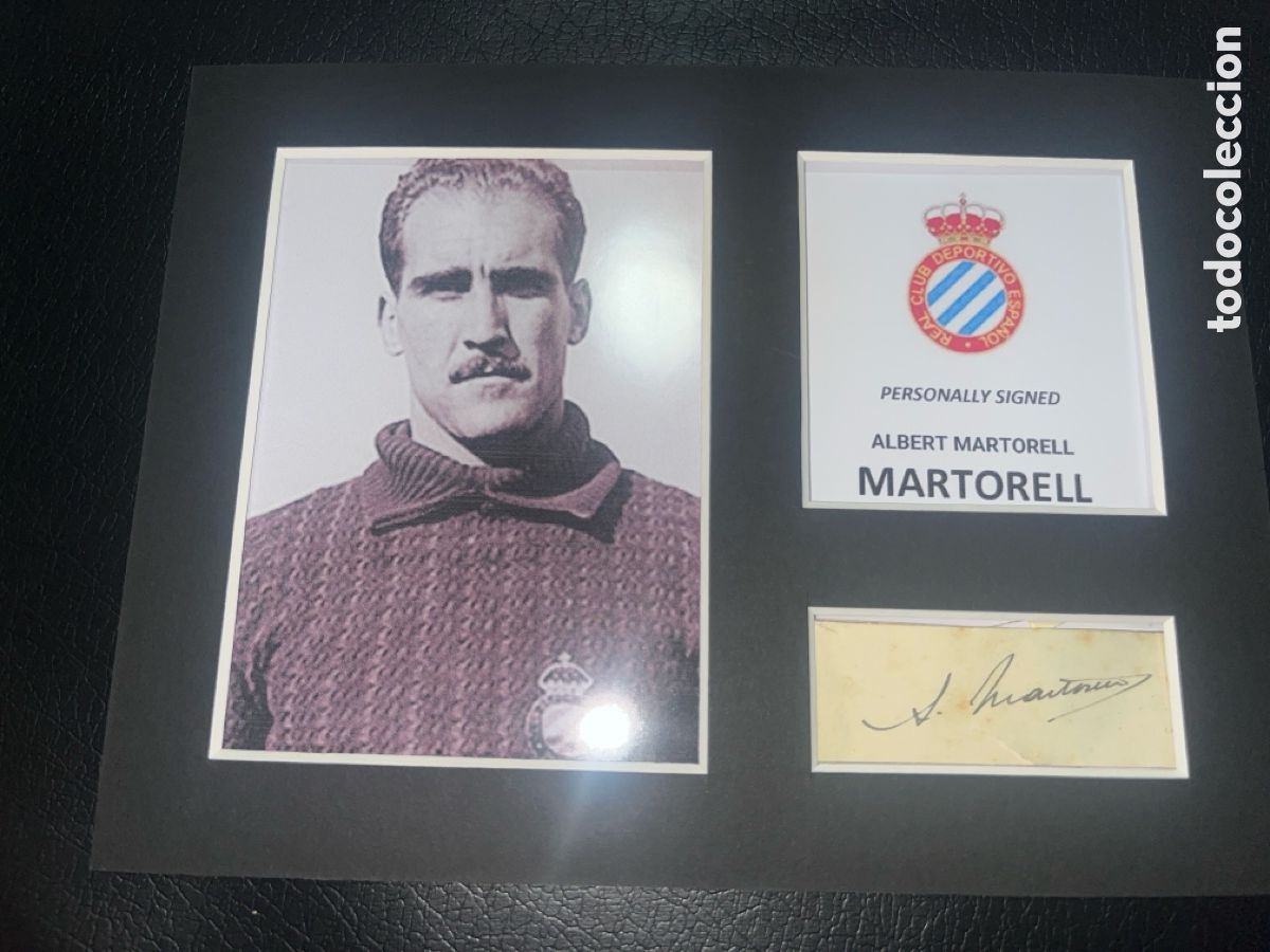 Coleccionismo deportivo: 1947 RCD ESPA&Ntilde;OL MARTORELL AUTOGRAFO CON COA - Foto 1