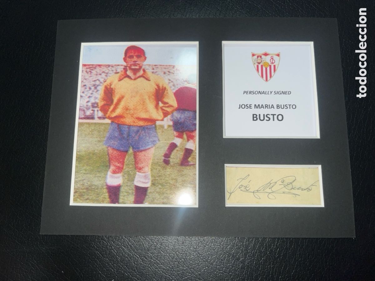 Coleccionismo deportivo: 1945 SEVILLA CF BUSTO AUTOGRAFO CON COA - Foto 1