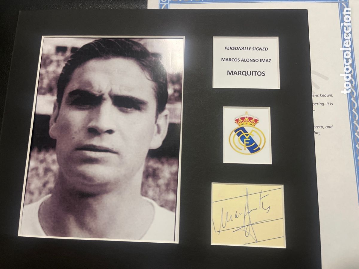 Coleccionismo deportivo: 1961 REAL MADRID MARQUITOS AUTOGRAFO CON COA - Foto 1