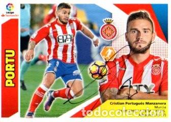 Sports collectibles: CROMO FIRMADO - AUTOGRAFO FUTBOL - PORTU - GIRONA