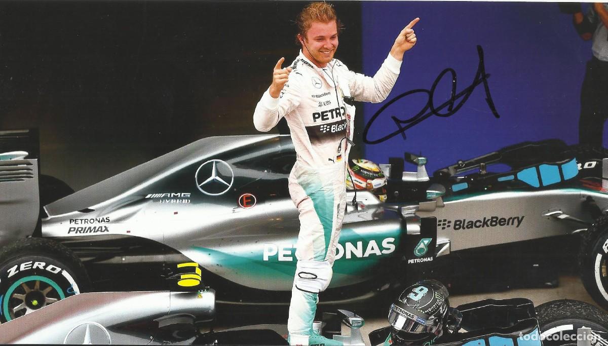 Coleccionismo deportivo: Nico Rosberg. Aut&oacute;grafo. Firma. Autograph. Automovilismo. F&oacute;rmula 1. Mercedes. Fotograf&iacute;a. 16x29 cm.