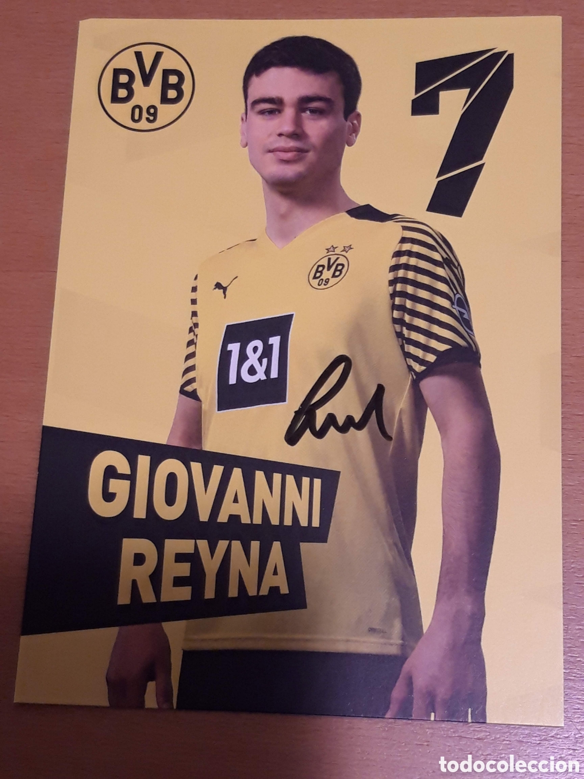 Coleccionismo deportivo: Reyna aut&oacute;grafo postal oficial - Foto 1