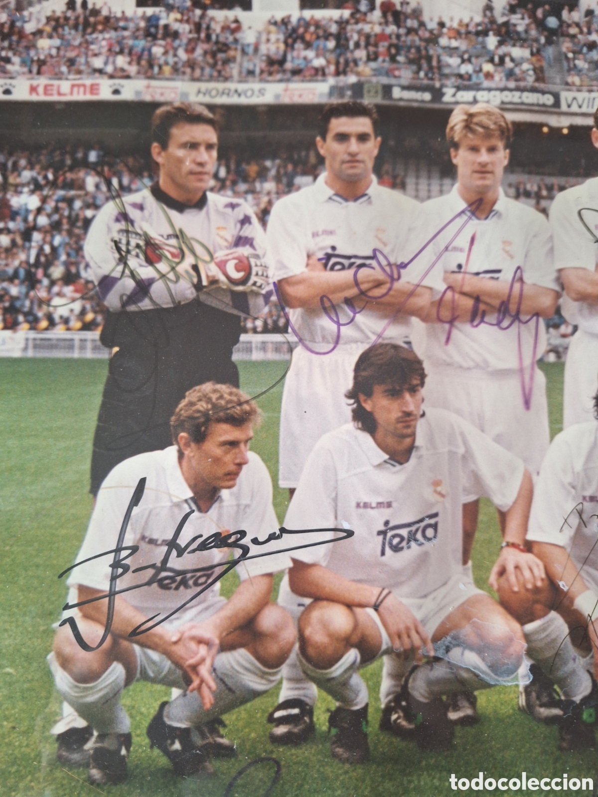 Coleccionismo deportivo: Cuadro Real Madrid 1995 - Foto 2