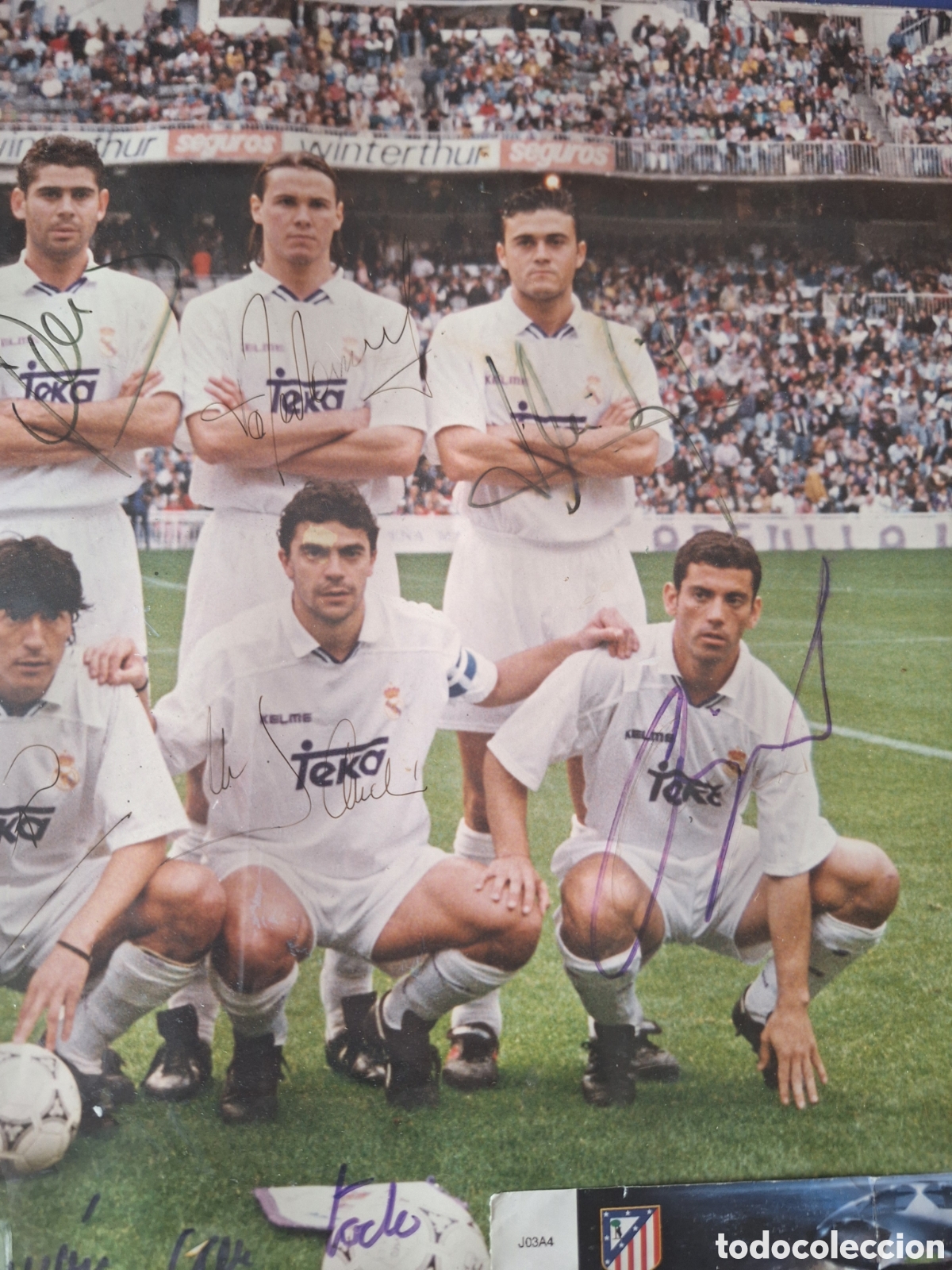 Coleccionismo deportivo: Cuadro Real Madrid 1995 - Foto 4