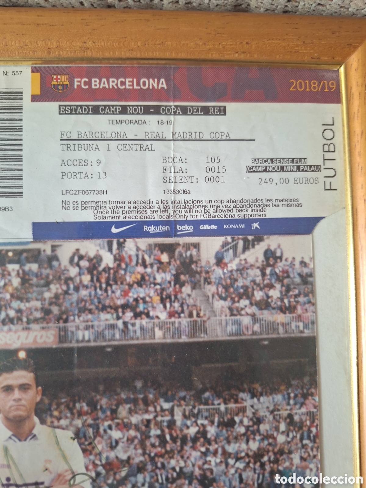 Coleccionismo deportivo: Cuadro Real Madrid 1995 - Foto 7