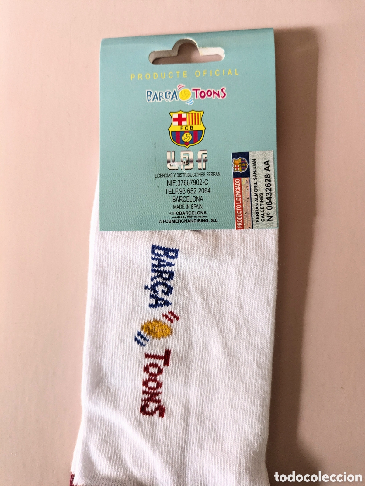 Coleccionismo deportivo: Barca Toons rare socks Licencia oficial - Foto 2