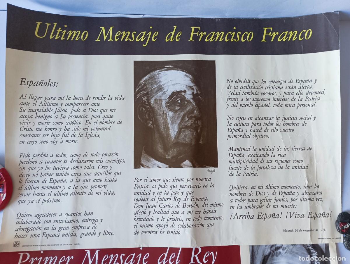 Coleccionismo deportivo: ULTIMO DESCURSO DE FRANCO Y 1&ordm; DEL REY. - Foto 6